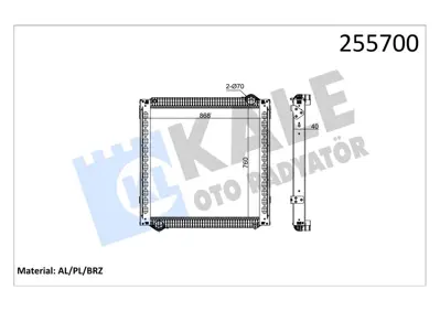 KALE 0230301AB Motor Su Radyatoru - Ford Cargo - 1846t H566 (Al - Brz) DC468005AA DC46 8005 AA