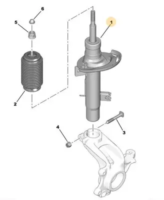 PSA 9810705280 Ön Amortısör Sol 9810705280 1623342080 5202VC 5202VN 5202YN 5208F6