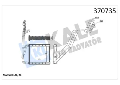 KALE 370735 Kalorıfer Radyatörü AV1118B539CA