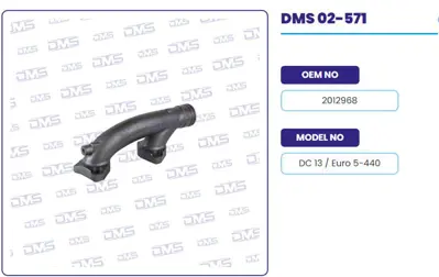 İthal 02-571 Egzoz Manıfoldu Scanıa P G R T Dc13-Euro5 Müsürlü Kol 02-571