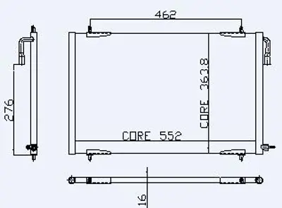 KALE 200ABC020 Klima Radyatoru (Kondanser) P206 Gti 1.6 16v 2.0 16v (5015) 6455X9 6455W7 6455W6 6455Y0 6455CH 6455CJ 6455FY 9651867080 96375240 96375239