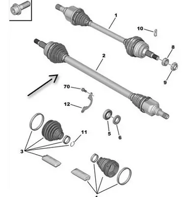 PSA 9806699780 Aks Komple Ön Sağ 9806699780 1610205680 SU001A9396