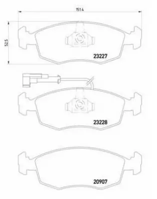 MGA 55576 Fren Balatası On ( Fıat: Doblo 1.2 1.6 1.9d Jtd 01- ) 9947954 9947954