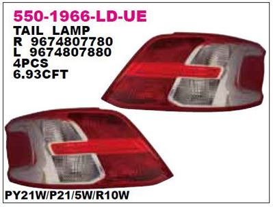 DEPO 550-1966R-LD-UE Stop Lambası Sağ 9674807880 9674807780