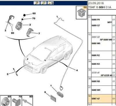 PSA 6987.A7 Klips 3643030 6987A7 9629041880
