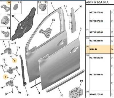 PSA 9044.44 Klips 3638019 904444