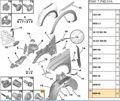 PSA 8565.65 Davlunbaz Agrafı 3637841 856565