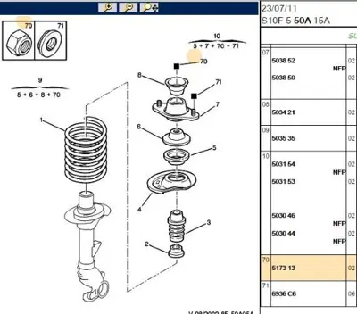 PSA 5173.13 Somun 25355019 503153 503850 517313 6936C6 503154 503852