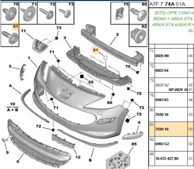 PSA 7030.19 Tutucuklıps 703019