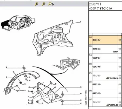 PSA 8964.57 Klips 896457