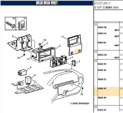 PSA 6504.24 Sigorta 25a 650424