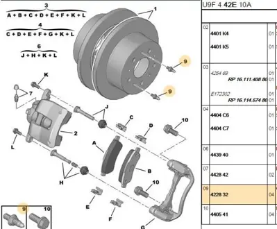 PSA 4228.32 Fren Dısk Bağlantı Cıvatası 422832 2001052 95511279