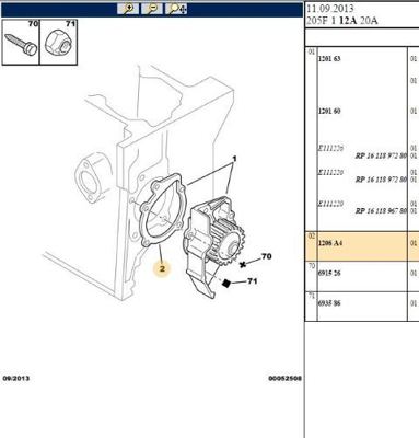 PSA 1206.A4 Devirdaim Conta 9656422680 91511138 93331796 1206A4 1206A3 120646