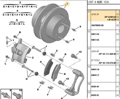 PSA 4228.35 Tespıt Vıdası 422835 424931 4249A1 424930 1607880480 4249K7 4249L0 4246Y7 4246Y9 4249G4
