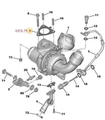 PSA 0376.75 Turbo Contası 0376.75