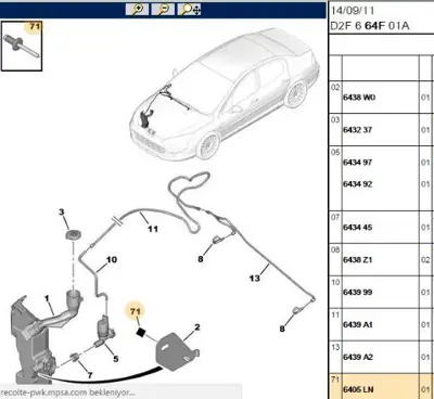PSA 6405.LN Bağlantı Perçını 9685180580 6405LN