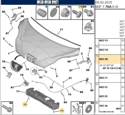 PSA 6822.N5 Kaput Izolatör Agrafı 6822N5 B000231780
