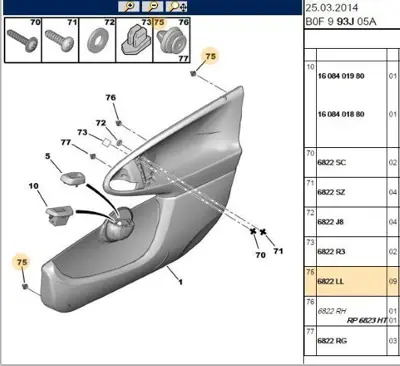 PSA 6822.LL Klıps 6822LL 6822YA B000455980