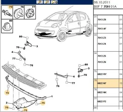 PSA 6822.N7 Alt Kaplama Klıpsı 6822N7