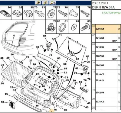 PSA 6991.S6 Döseme Klıpsı 6991S6 9637767580 6991Y8