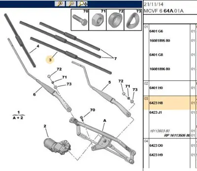 PSA 6423.H8 Düz Fırça 6423H8