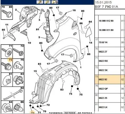 PSA 6822.92 Bağlantı Vıdası 682292