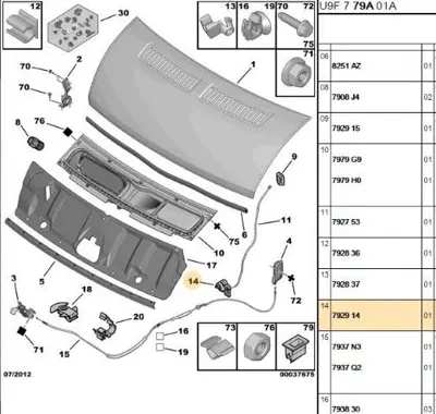 PSA 7929.14 Kaput Demir Tutucu 792914