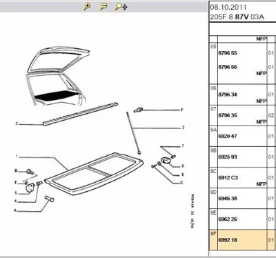 PSA 6992.18 Bagaj Karton Tutucu 7903077159 699218 6995Z8