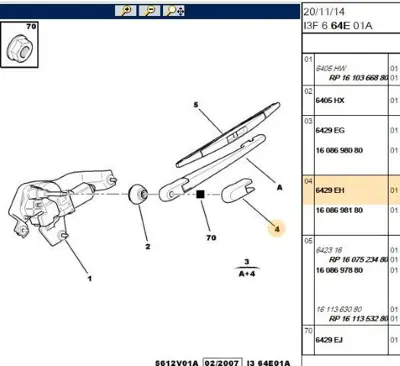 PSA 6429.EH Silecek Kol Kapağı 6429EH