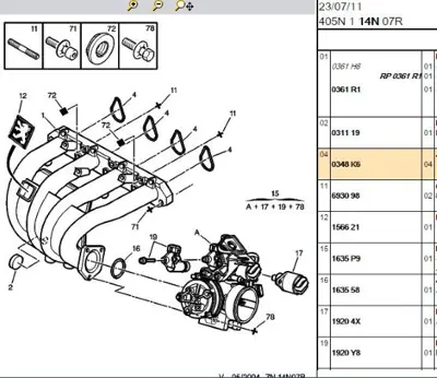 PSA 0348.K6 Emme Manıfold Contası 0348.K6