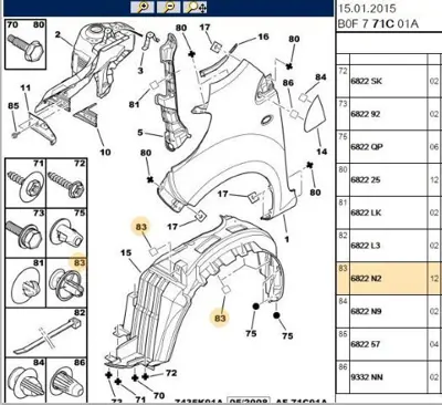PSA 6822.N2 Çam Davlunbaz Klipsi 107 6822N2