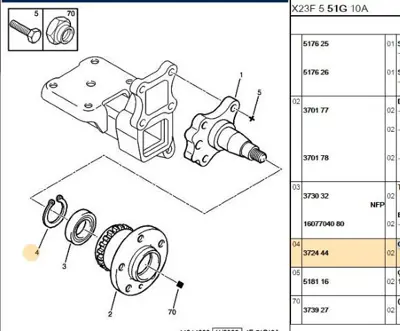 PSA 3724.44 Porya Rulman Keçesı : Arka 415203 452203 372444 7903066105 1604292 415100 415101 90075161 90235164 90235281