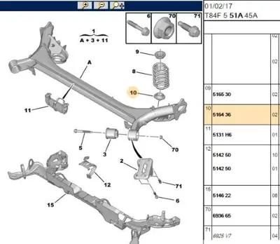 PSA 5164.36 Helezon Takozu 516436 516530