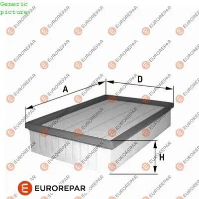 EUROREPAR 1680344780 Hava Filitresi 92VB 9601 HA 1680344780 1680344780
