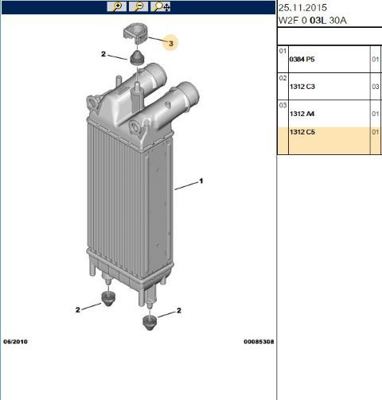 PSA 1312.C5 Radyatör Bağlantı AYağı 1312C5 9681921680
