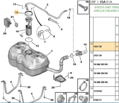 PSA 1531.38 Mazot Pompa Somunu 153138 153139