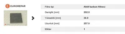 EUROREPAR 1612918780 Kabın Filitresi 1612918780