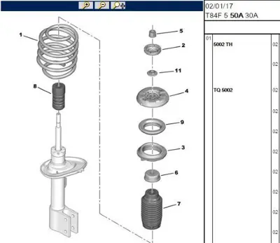 PSA 5033.F6 Amortısör Üst Tabla 5033F6 5033.F6