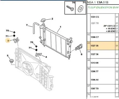 PSA 1327.35 Tutucu Yay 132710 132711 132734 132735 90241995 90241996