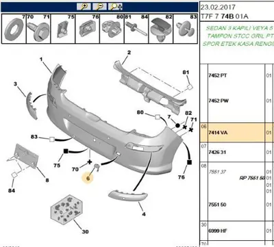 PSA 7414.VA Çekı Demır Kapağı 7414VA 742296