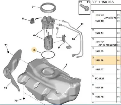 PSA 1531.36 Depo Samandra Contası 153136