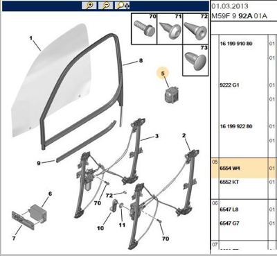 PSA 6554.W4 Dügme 6554W4 6554W4