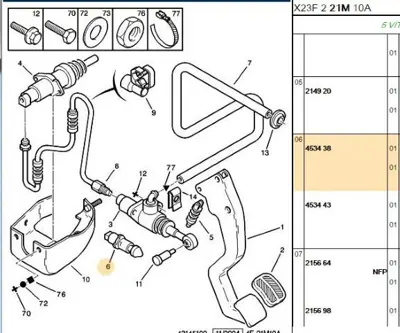 PSA 4534.38 Fren Stop Müsürü 453438 71170 453449