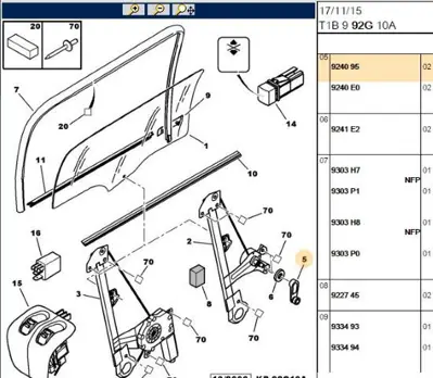 PSA 9240.95 Cam Kaldırma Kolu 924095
