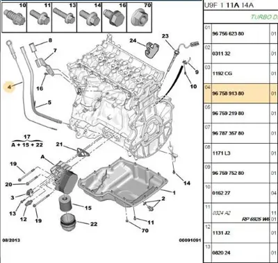PSA 9675891380 Yağ Çubuğu 9675891380