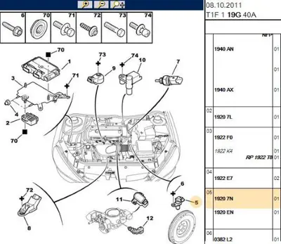 PSA 1920.7N Krank Devır Sensörü 19207N 9632400580 96324005 3546686CA0000