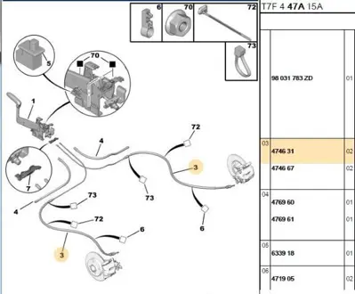 PSA 4746.31 El Fren Telı 474631 9659391180 4745T3 474620 1380783 814028190 474565