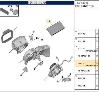 PSA 6479.A7 Polen Filtresi 6479A7