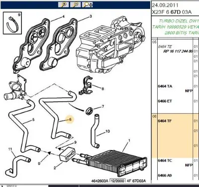 PSA 6464.TF Kalörifer Borusu S-2800 6464TF