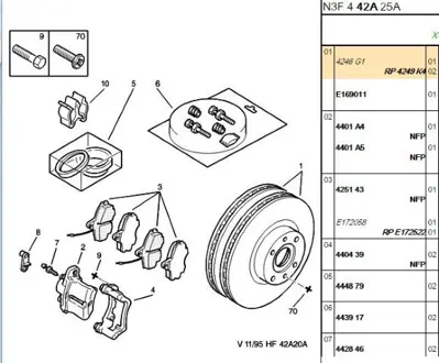 PSA 4249.K4 Ön Fren Dıskı 1618860180 4246T9 4246V0 4246V6 424997 4249K4 95667810 E169011 9199577 4246G1